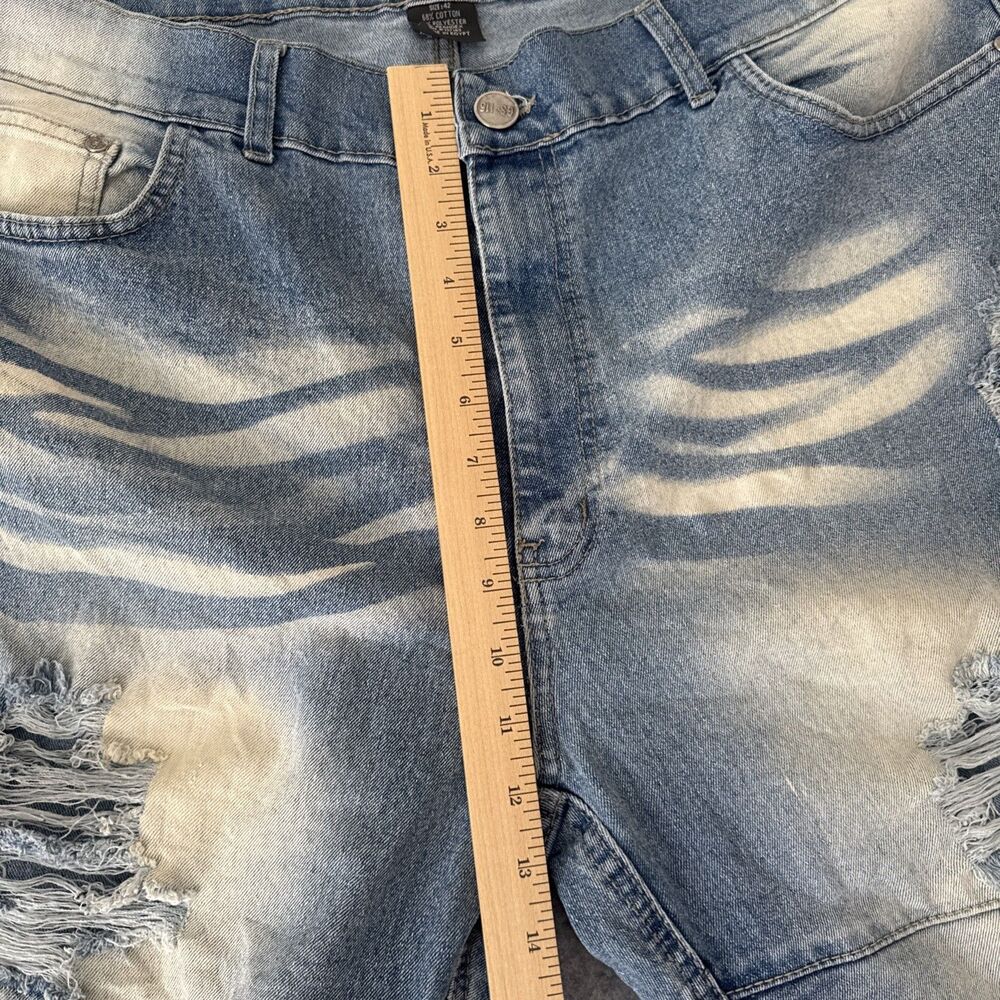 GS-115 Mens High Rise Skinny Distressed Stretch Blue Jeans Size 42 - Picture 10 of 14